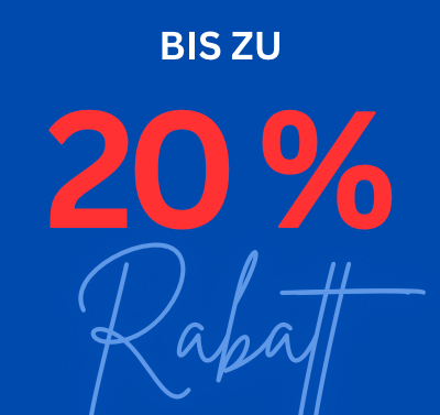 Bis zu 20 % Rabatt