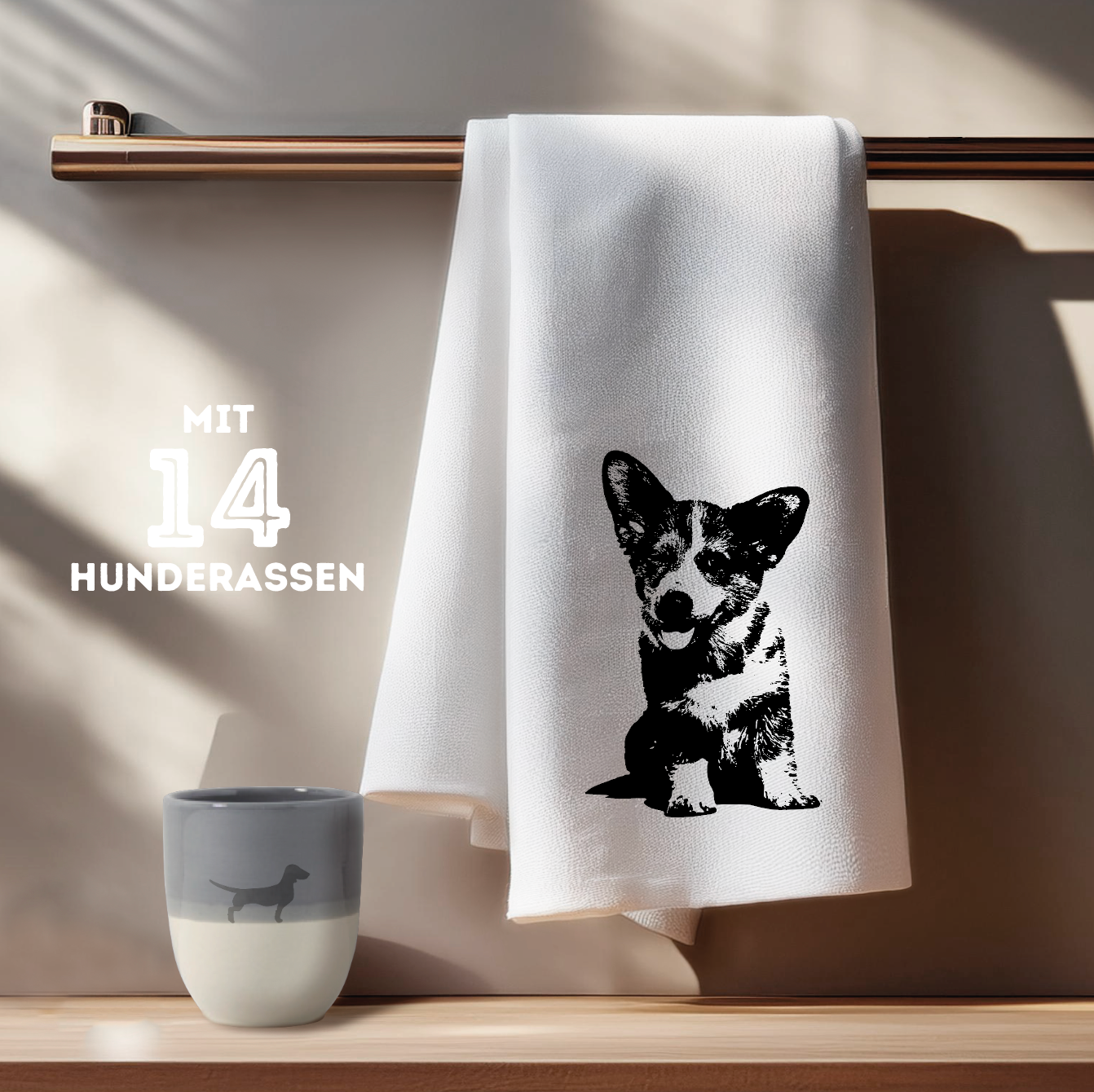 Tea towel favorite dog
