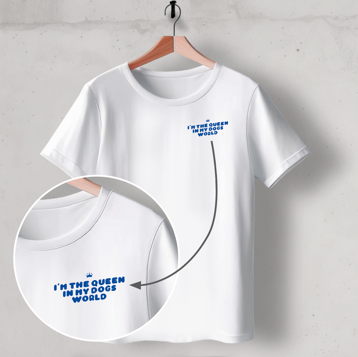 Unisex T-Shirt: „I'm the queen in my dogs world“
