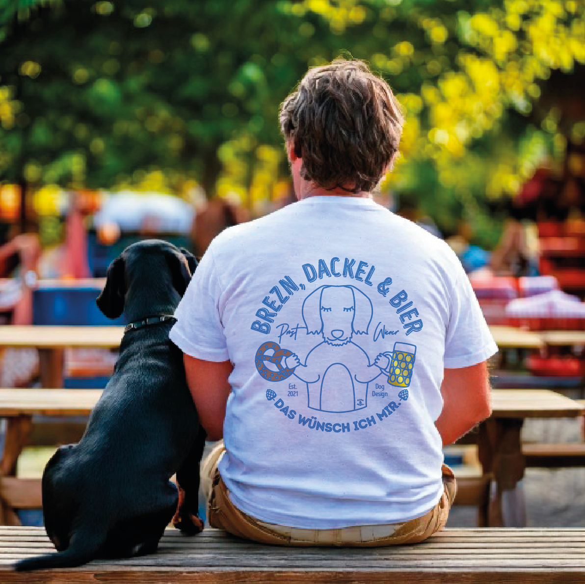 Organic T-Shirt: Brezn, Dackel und Bier