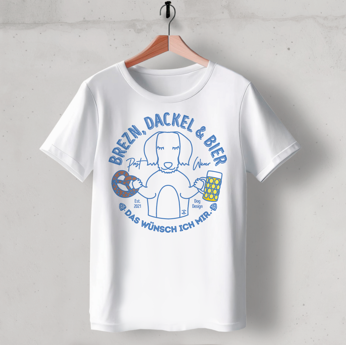 Organic T-Shirt: Brezn, Dackel und Bier