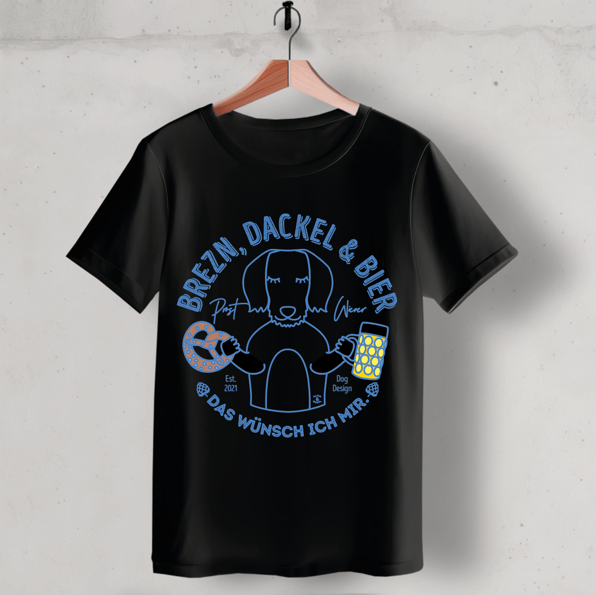 Organic T-Shirt: Brezn, Dackel und Bier