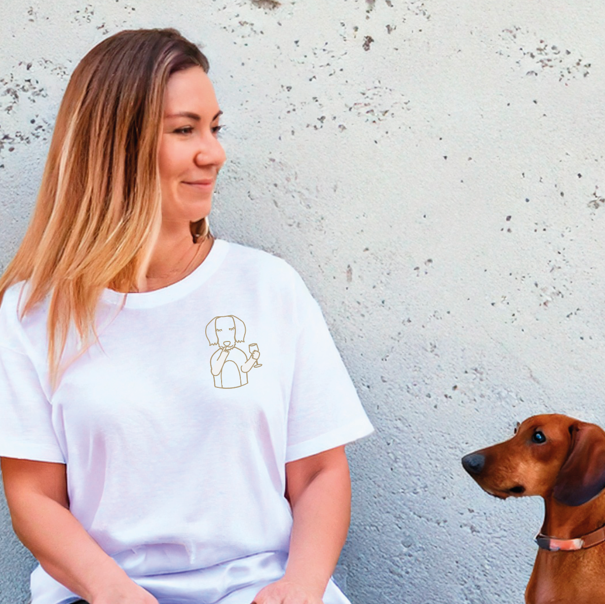 Unisex T-Shirt: „Zu Dogs und Wein sag ich nie nein“