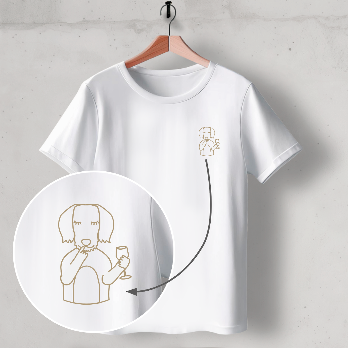 Unisex T-Shirt: „Zu Dogs und Wein sag ich nie nein“