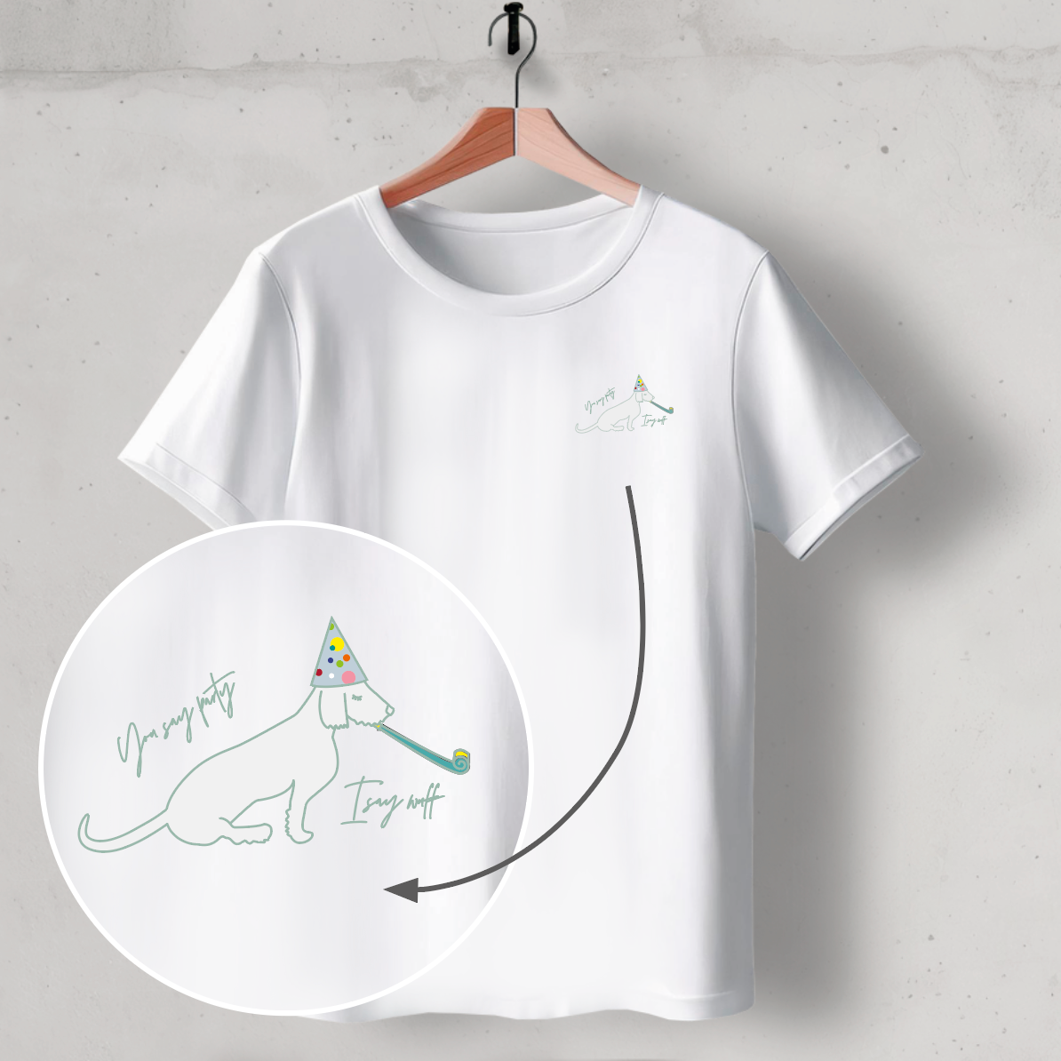 Organic T-Shirt: Live is a Party when my Dachshund is around