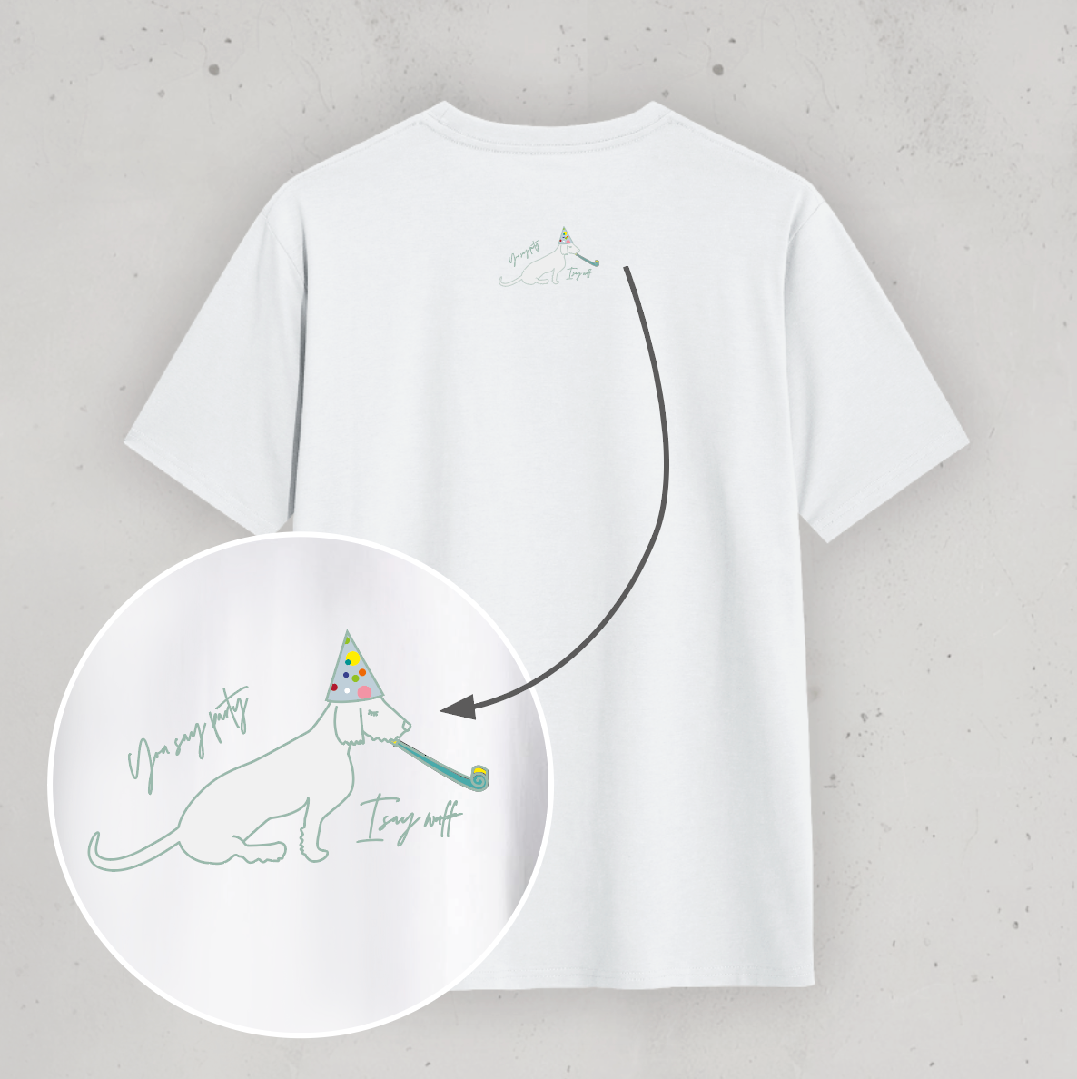Organic T-Shirt: Live is a Party when my Dachshund is around