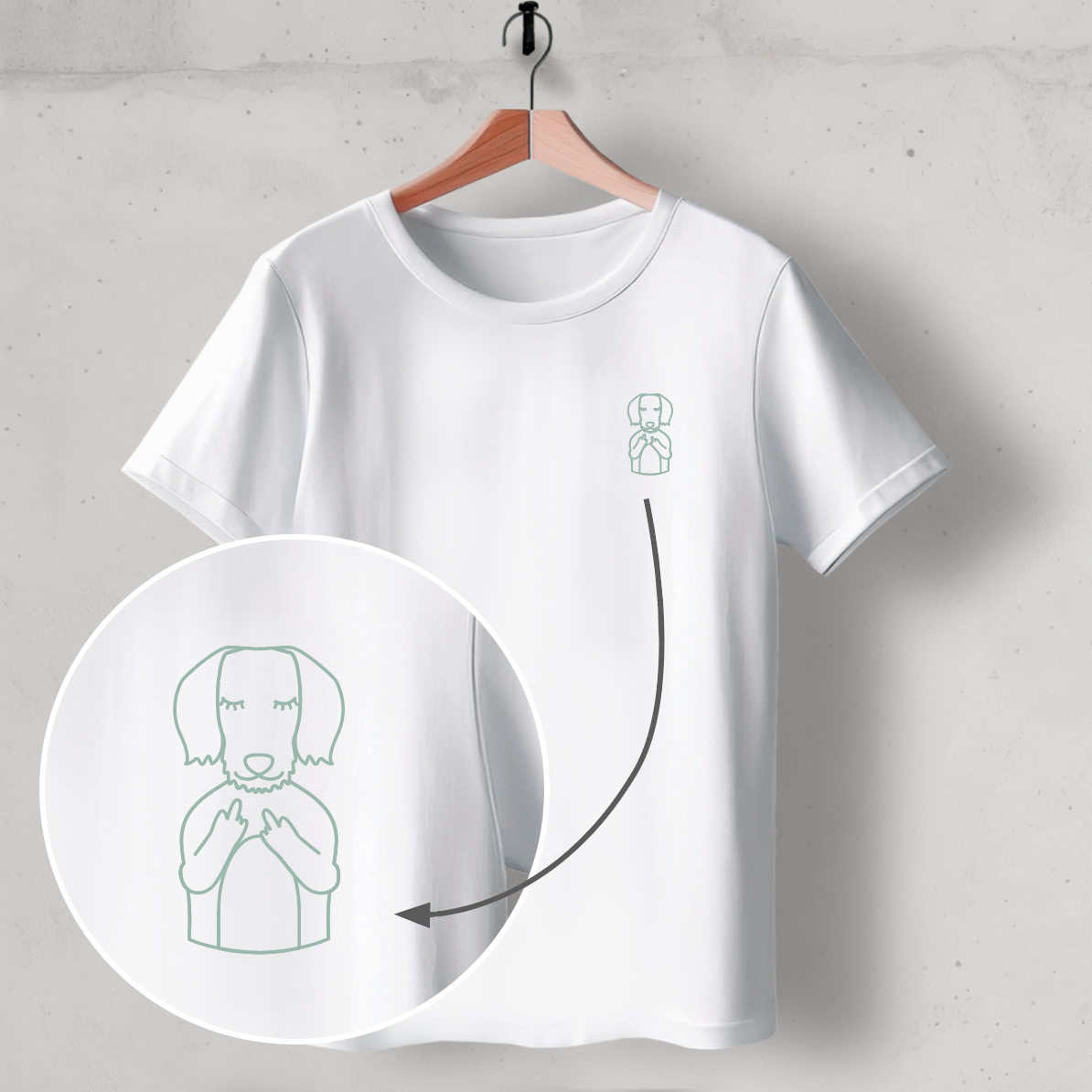 Organic T-Shirt: „Meinem Dackel und mir ist das egal.“ 2.0