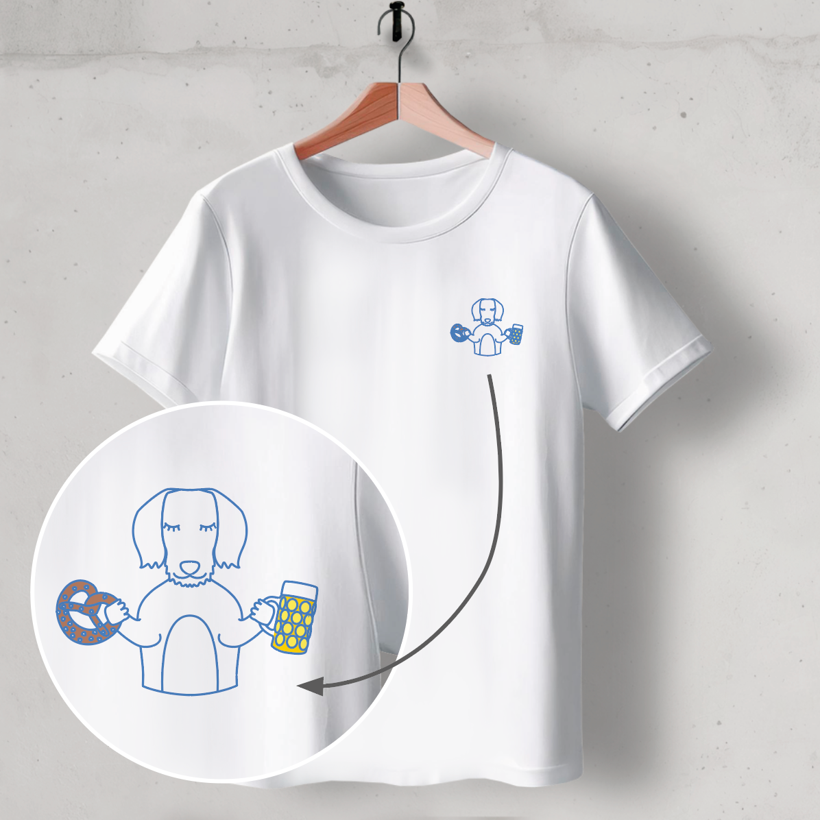 Organic T-Shirt: Brezn, Dackel und Bier