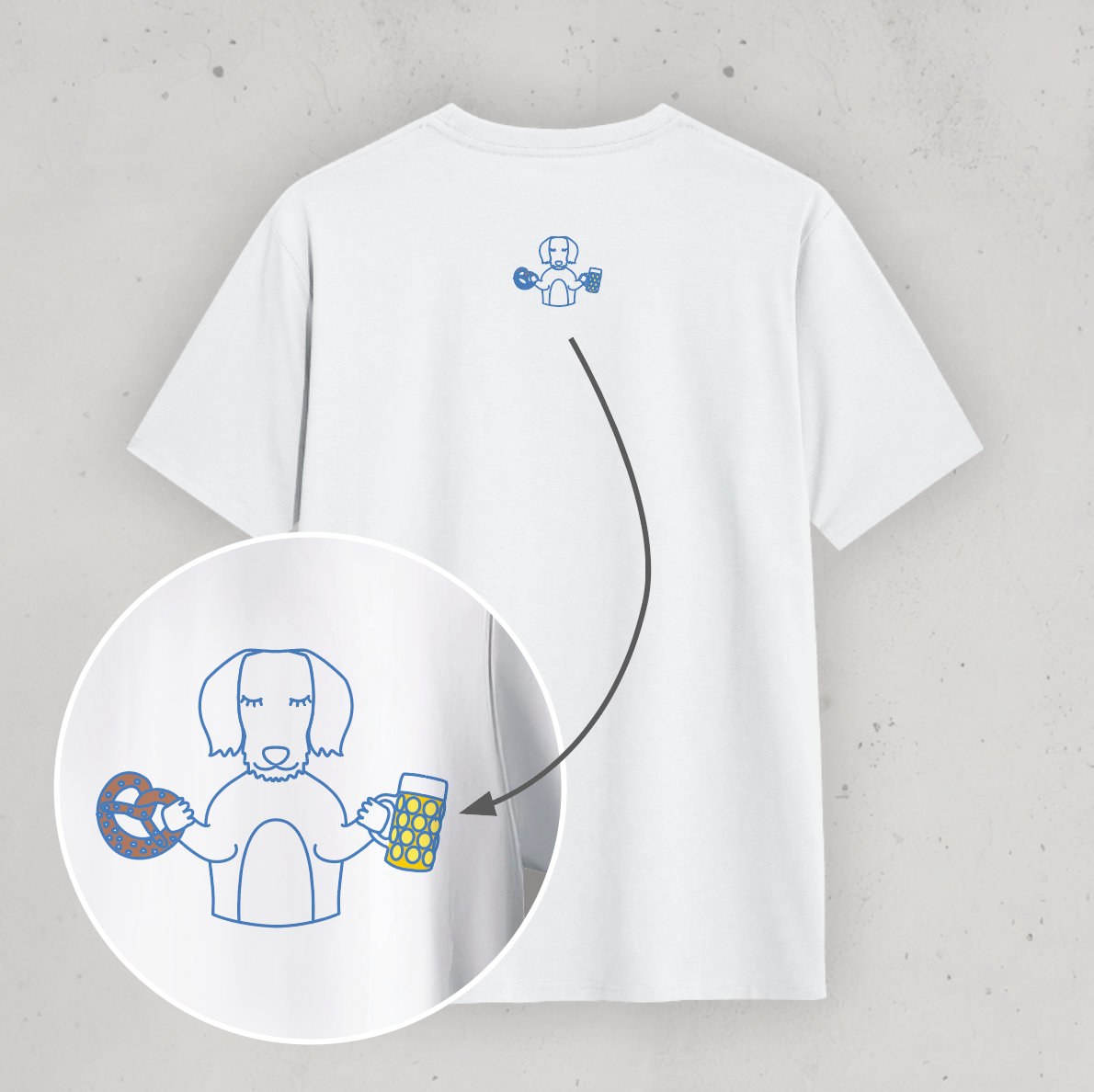 Organic T-Shirt: Brezn, Dackel und Bier