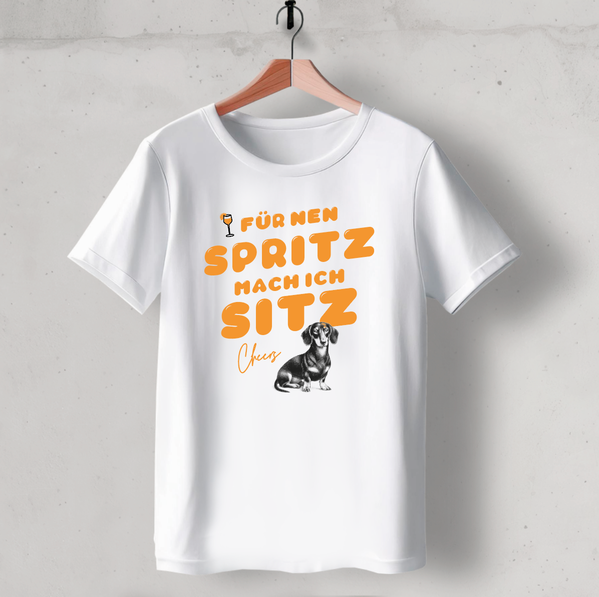 Organic T-Shirt: „Für 'nen Spritz mach ich sitz" Lieblingshund