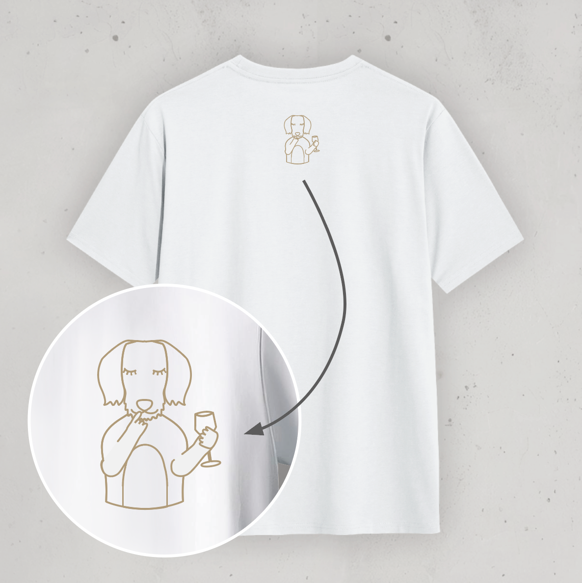 Organic T-Shirt: „Zu Dogs und Wein sag ich nie nein“