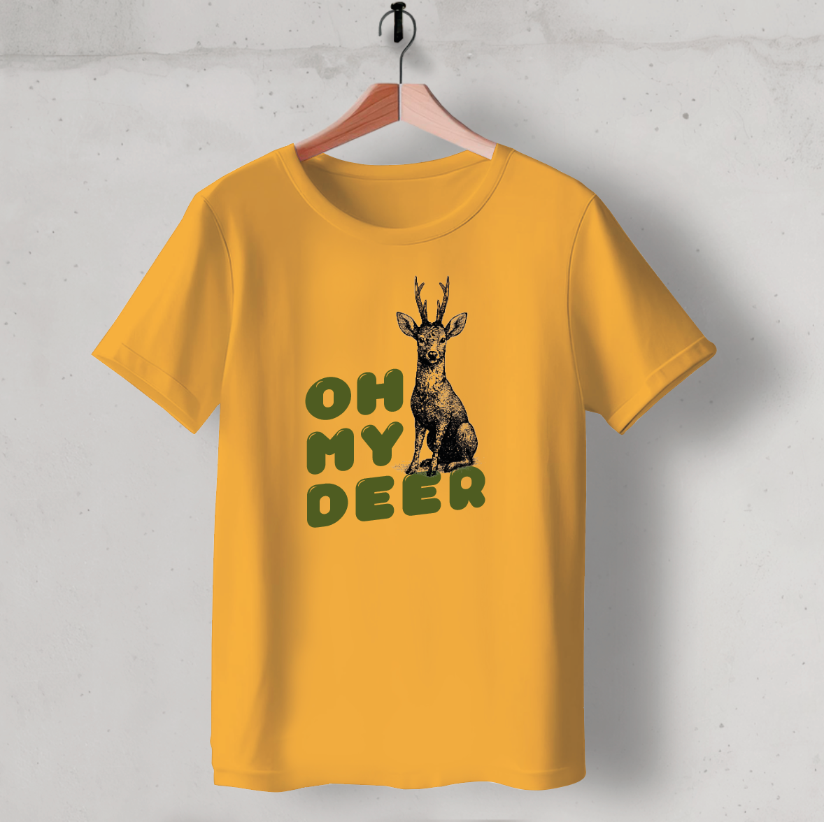 T-Shirt: „Oh my Deer“ Orange Light