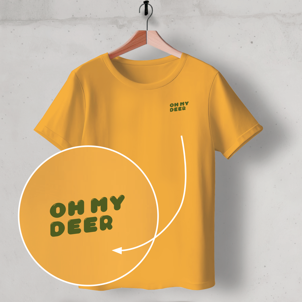 T-Shirt: „Oh my Deer“ Orange Light
