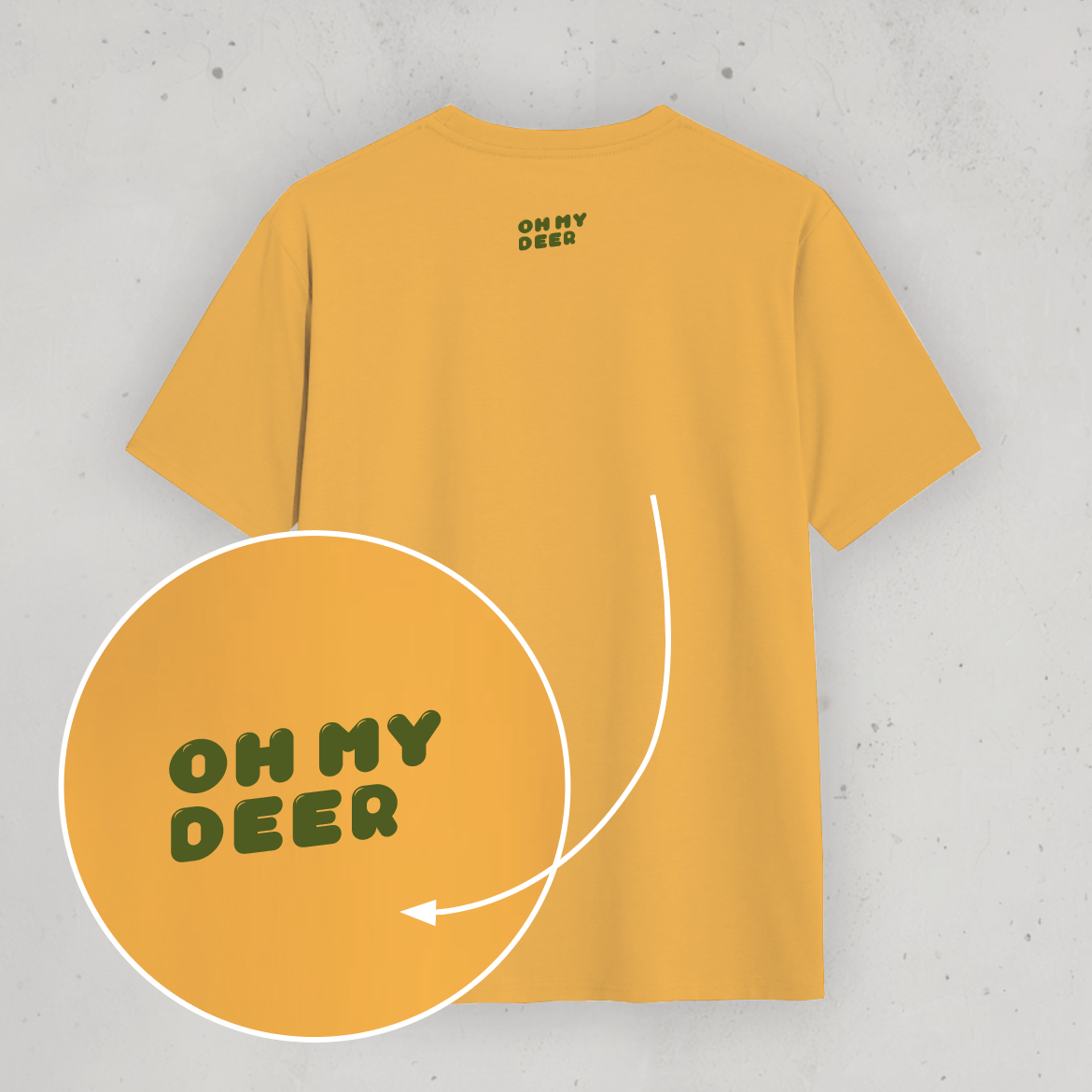 T-Shirt: „Oh my Deer“ Orange Light