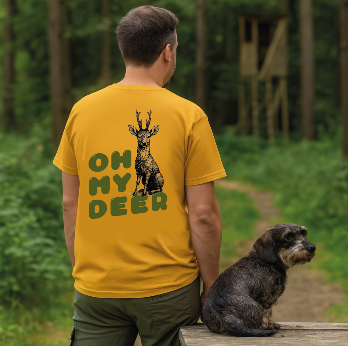 T-Shirt: „Oh my Deer“ Orange Light