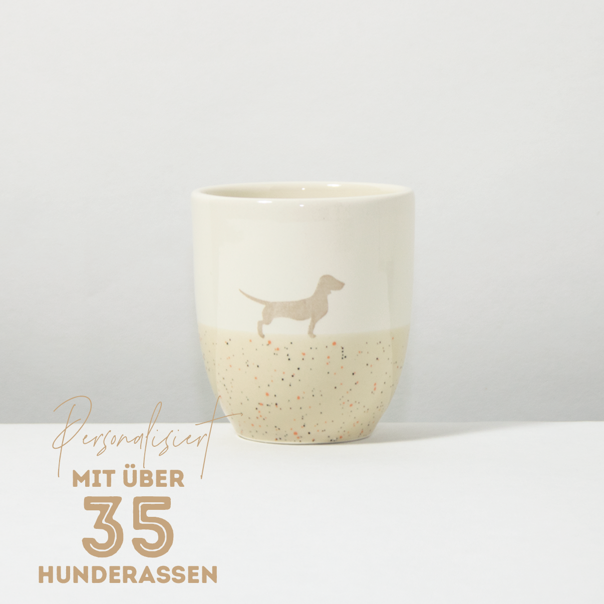 Becher Lieblingshund Sand