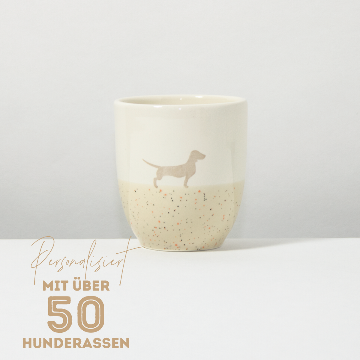 Becher Lieblingshund Sand
