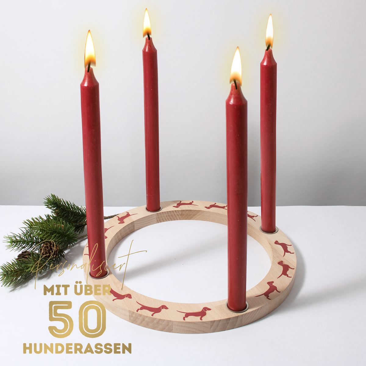 Adventskranz Lieblingshund