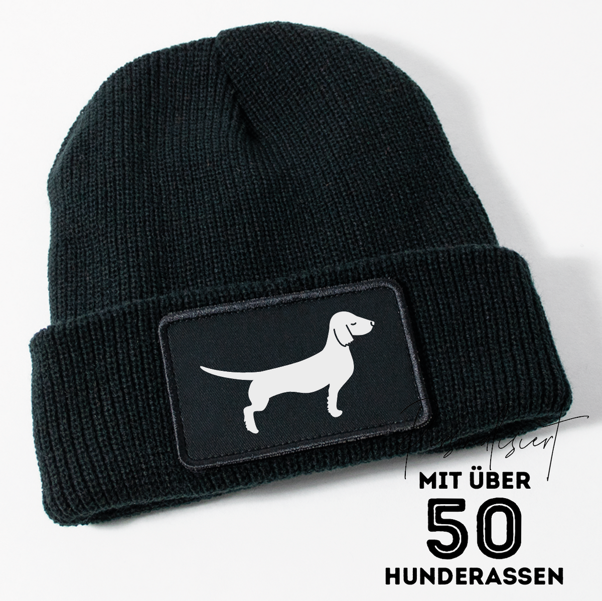 Mütze Lieblingshund-Patch Black