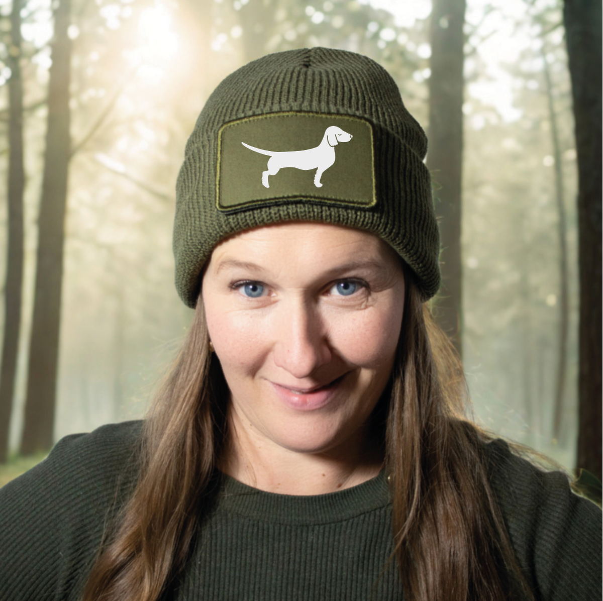 Mütze Lieblingshund-Patch Olive