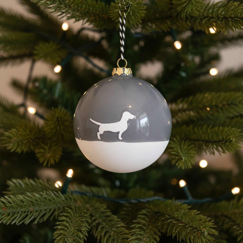 Christbaumkugel XL Lieblingshund Dusty