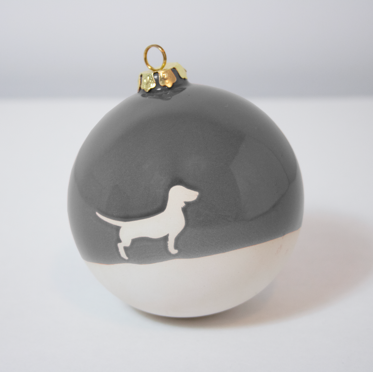 Christmas tree bauble dachshund sand large
