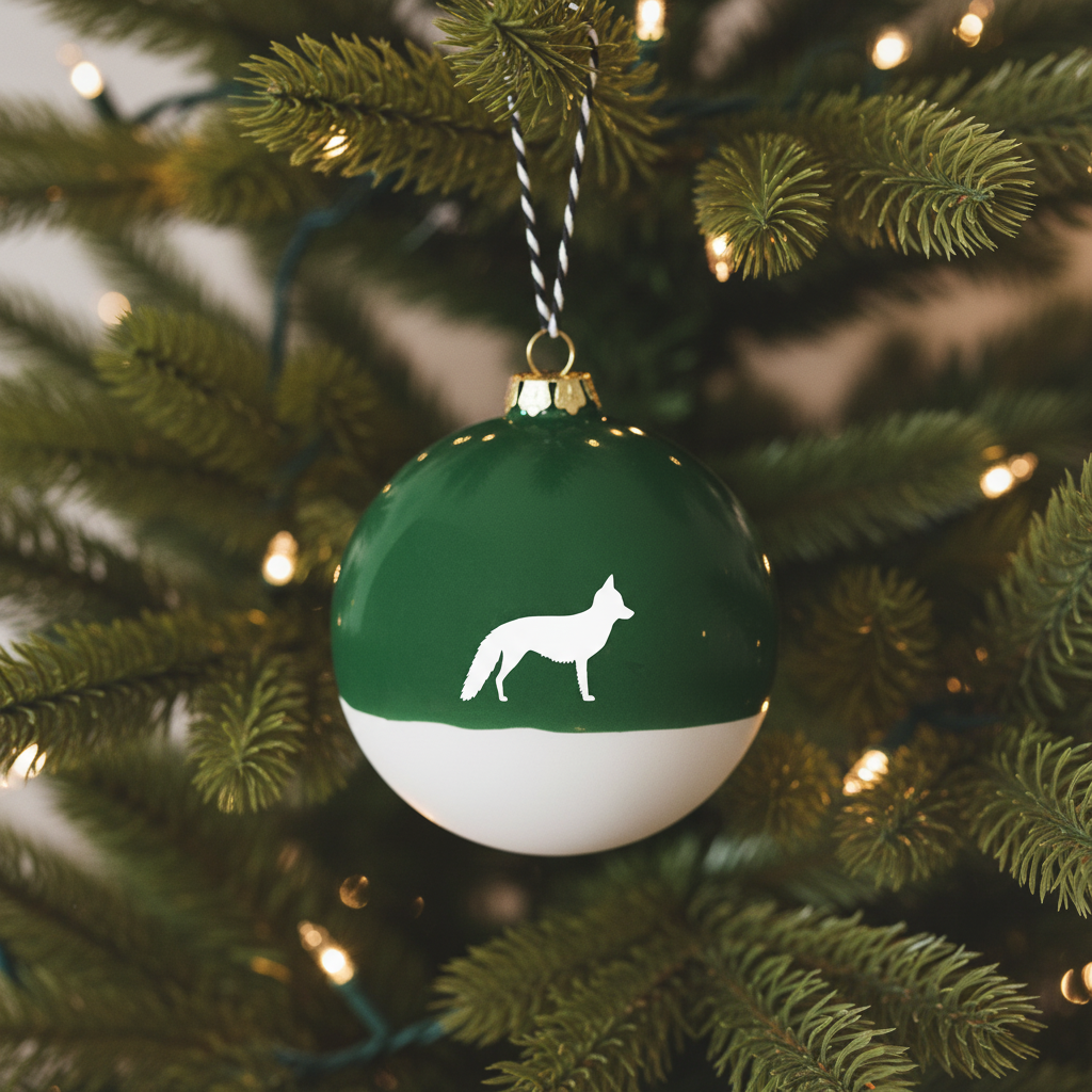 Große Christbaumkugel Fuchs Green