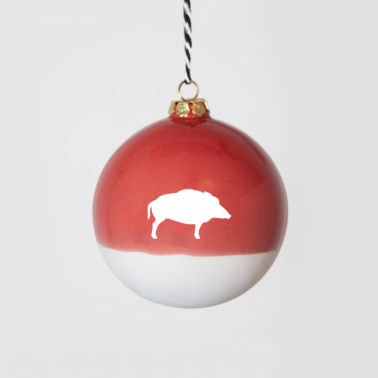Große Christbaumkugel Sau Ruby Red