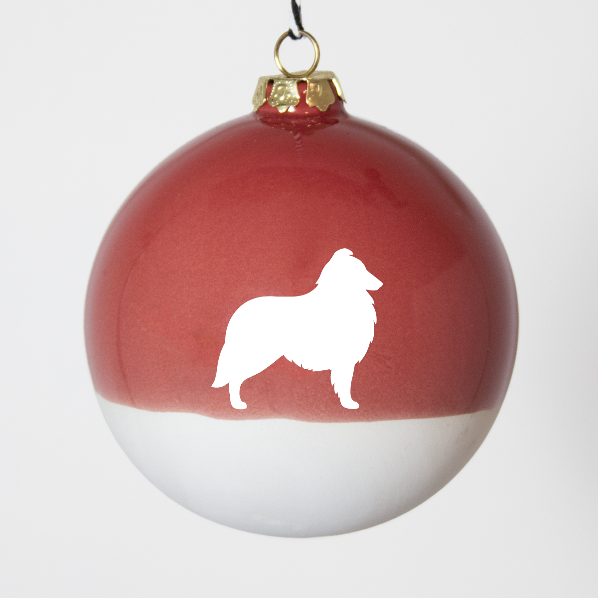 Christmas tree bauble dachshund sand large