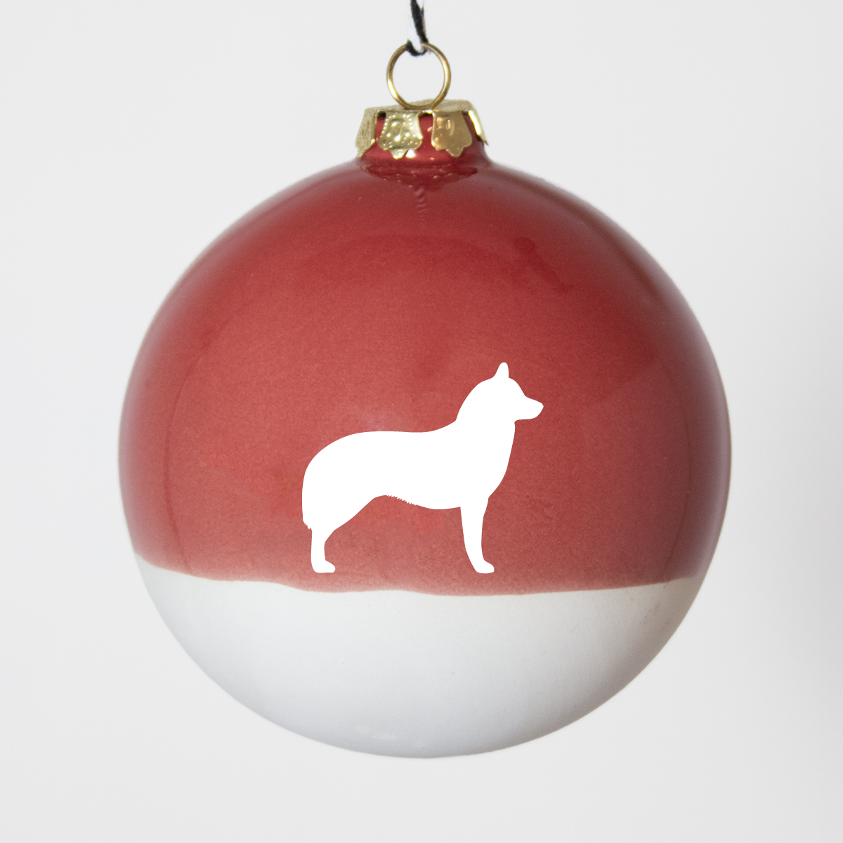 Christmas tree bauble dachshund sand large