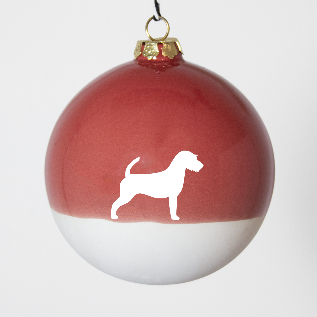 Christmas tree bauble dachshund sand large