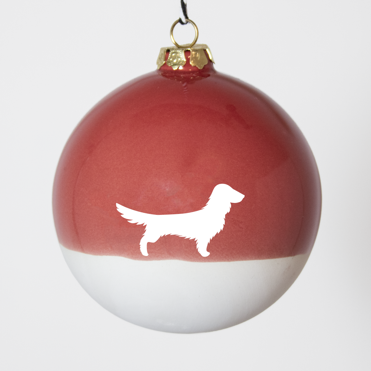 Christmas tree bauble dachshund sand large