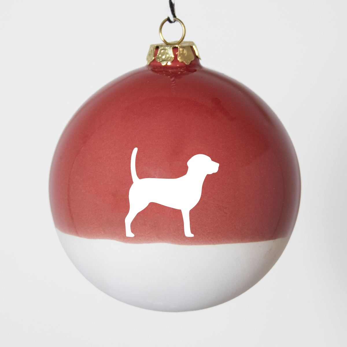 Christmas tree bauble dachshund sand large