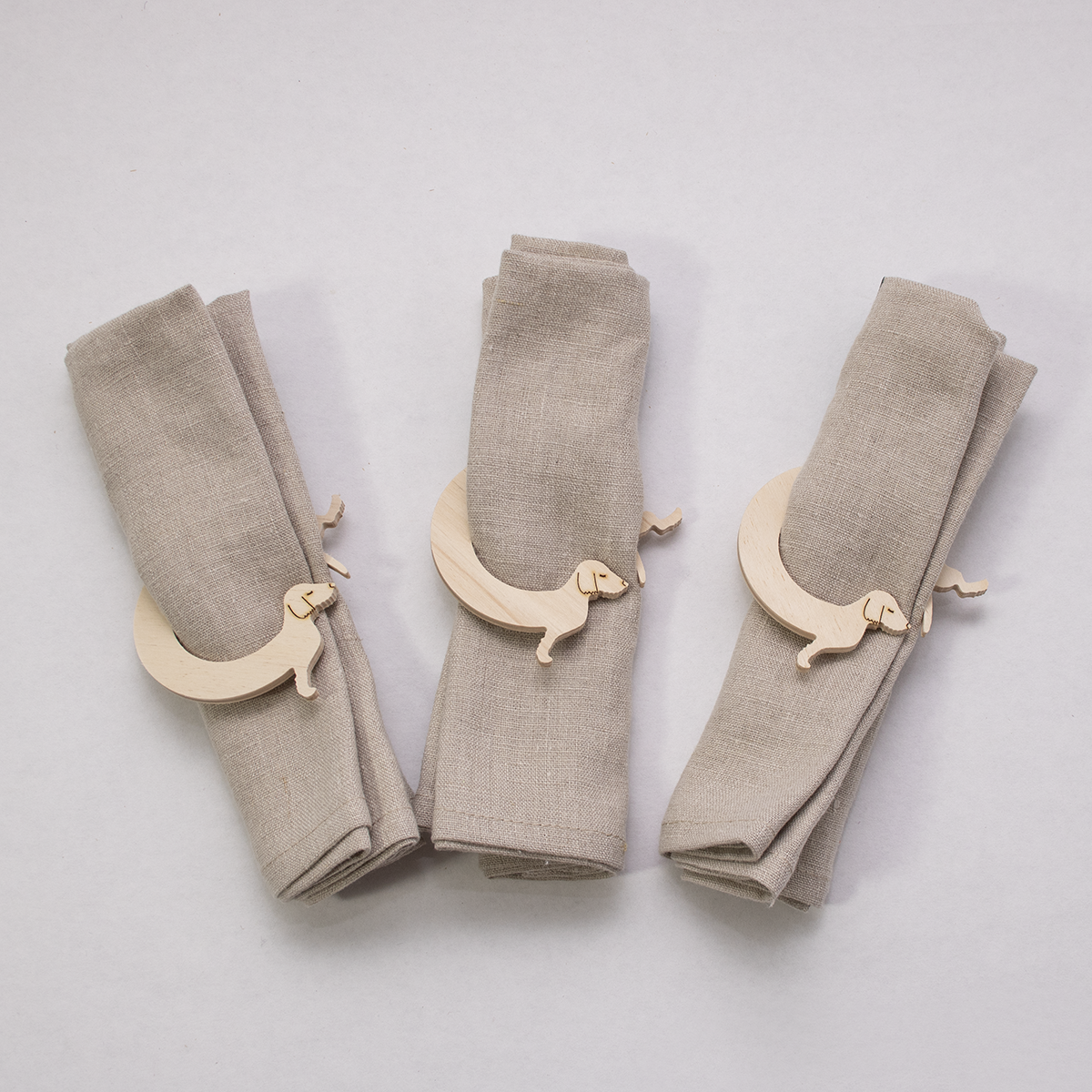 Napkin ring universal dachshund set of 6