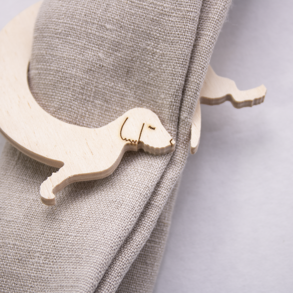 Napkin ring universal dachshund set of 6