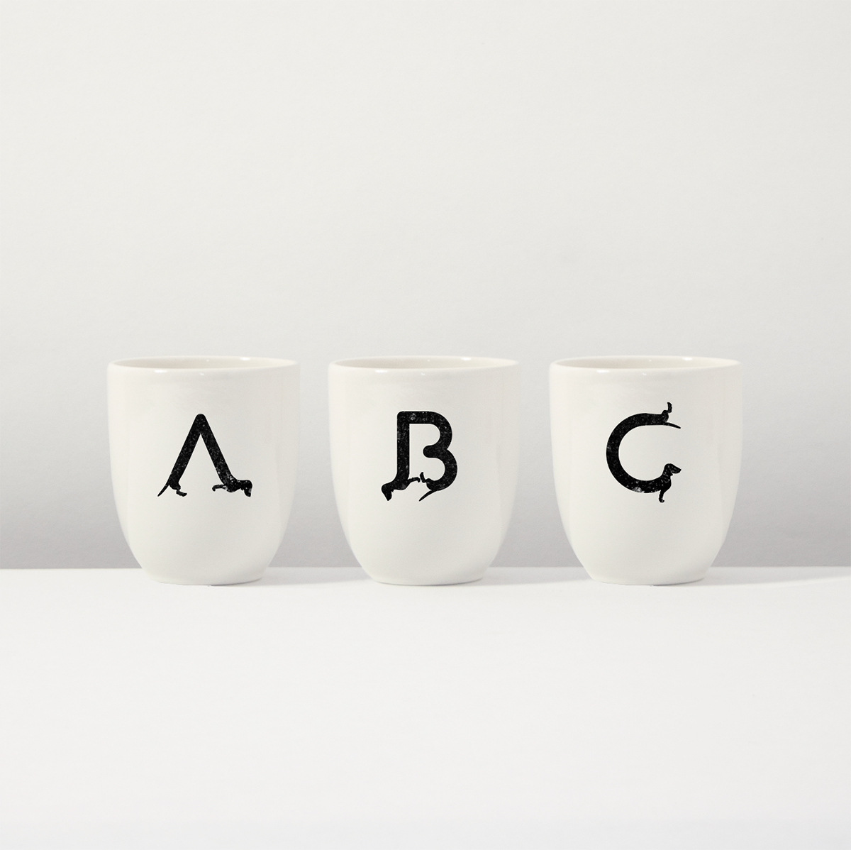 Becher Dackel ABC B-Ware