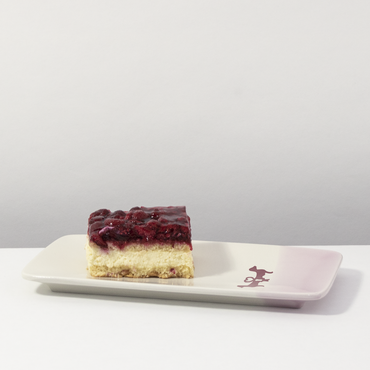 Cake Plate Dachshund Love Rose