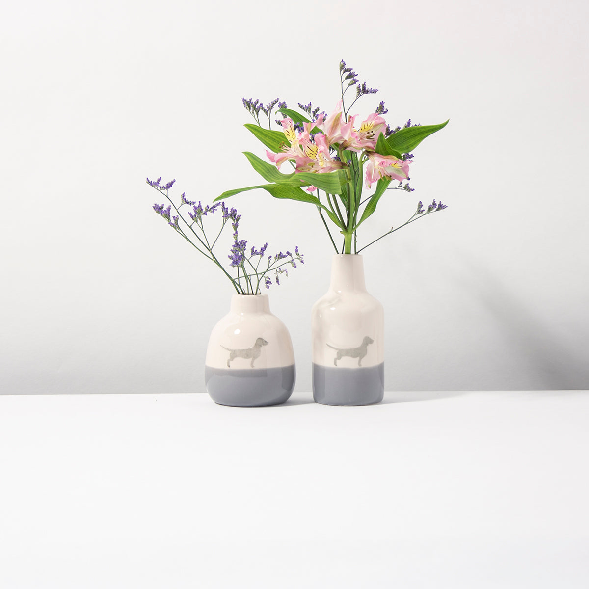 Vases in a set of 3 Small but fine Dusty