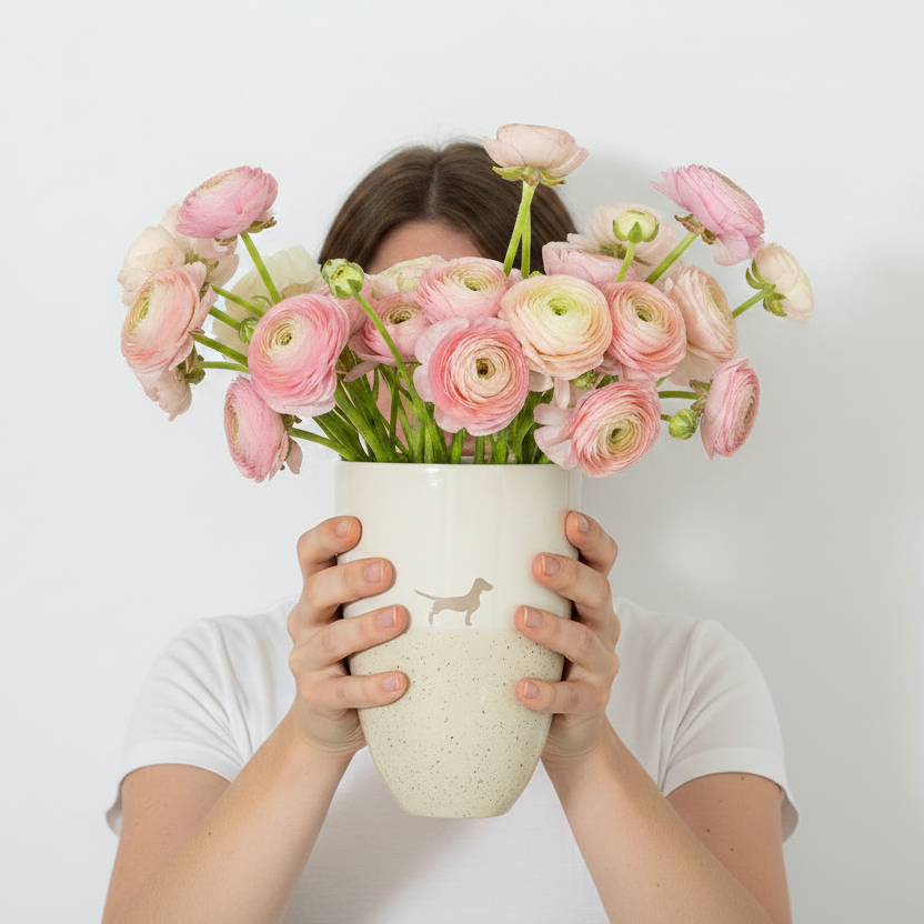 LIMITED EDITION: Vase 22 Lieblingshund Sand