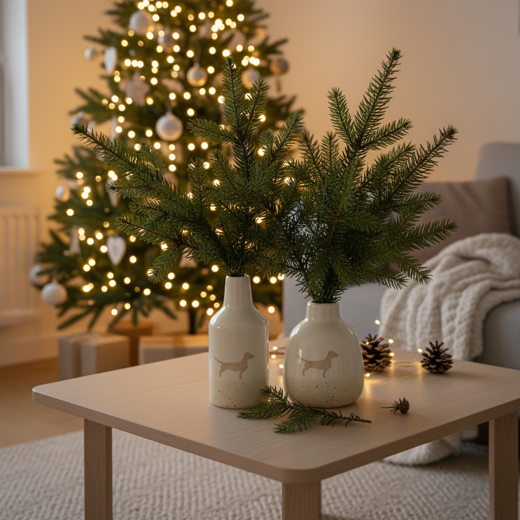 Vasenduo Dackel 2er-Set Sand