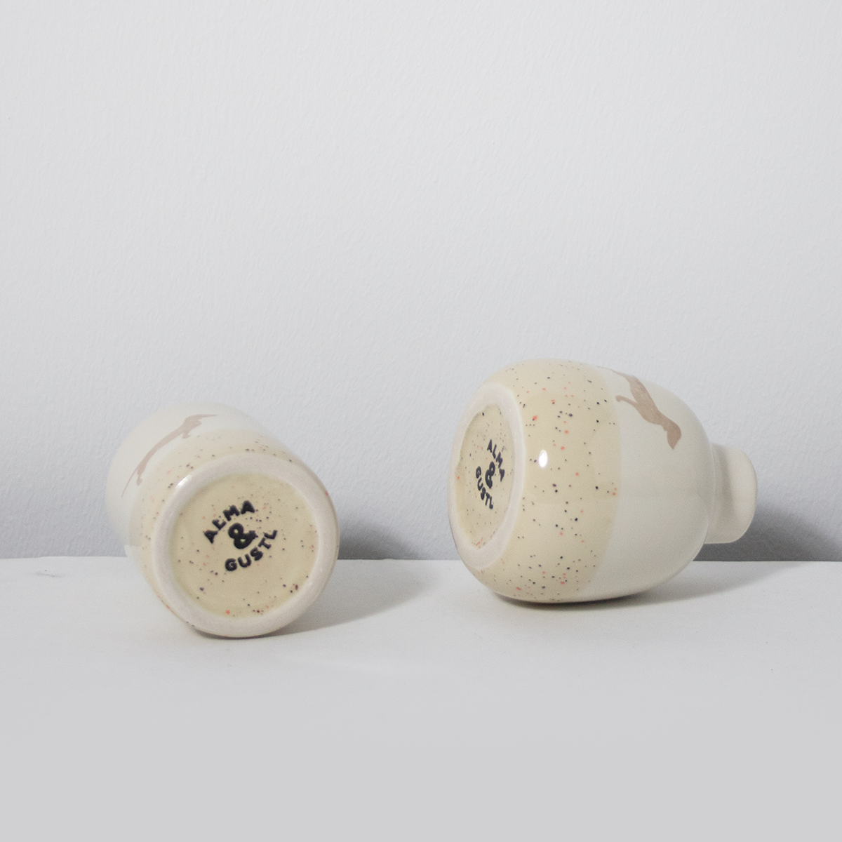 Vasenduo Dackel 2er-Set Sand