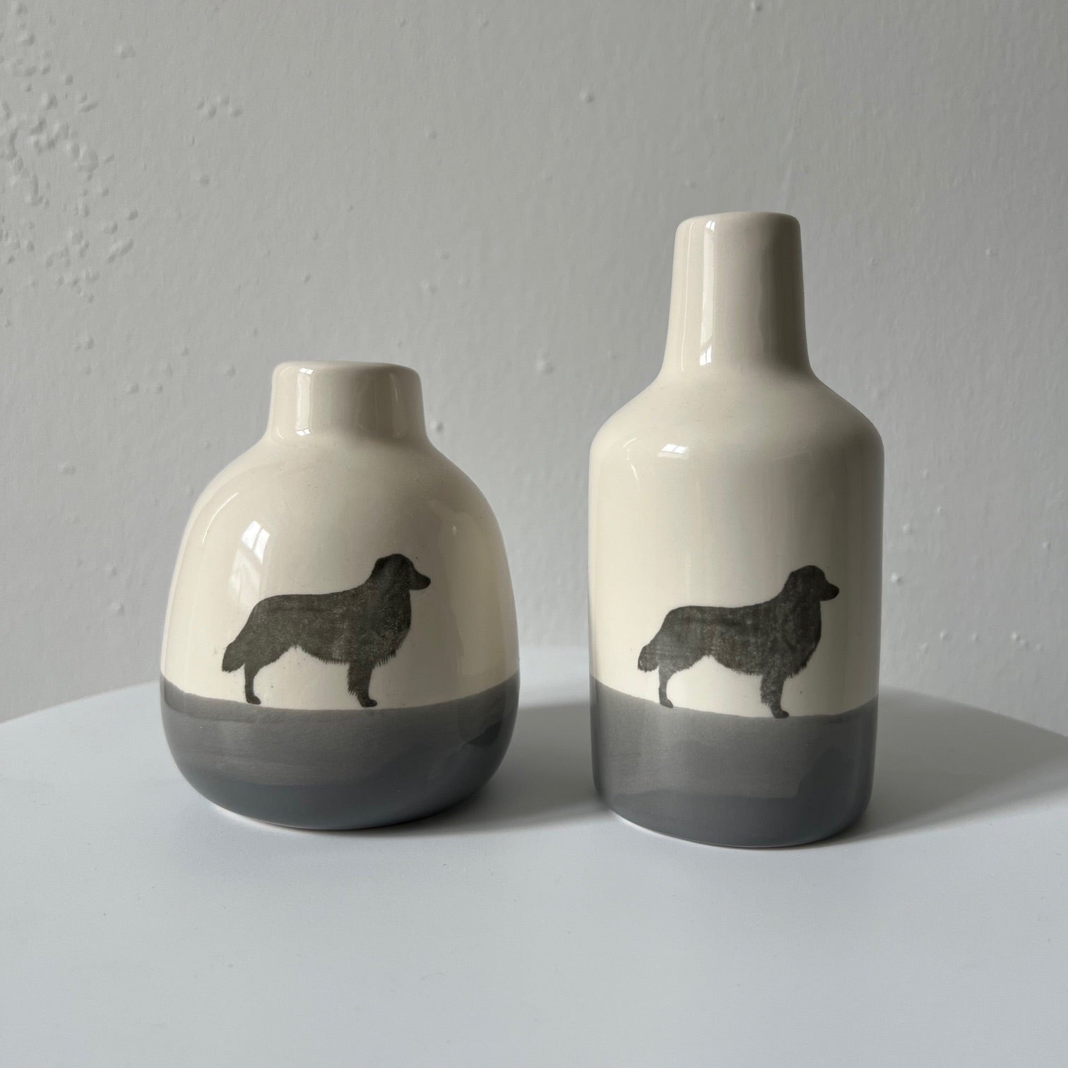 Vases in a set of 3 Small but fine Dusty