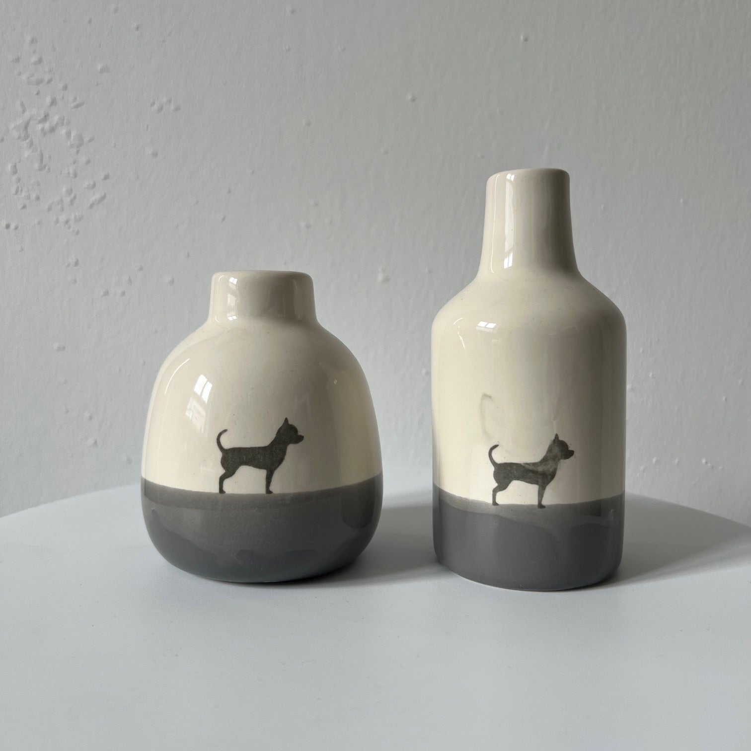 Vases in a set of 3 Small but fine Dusty