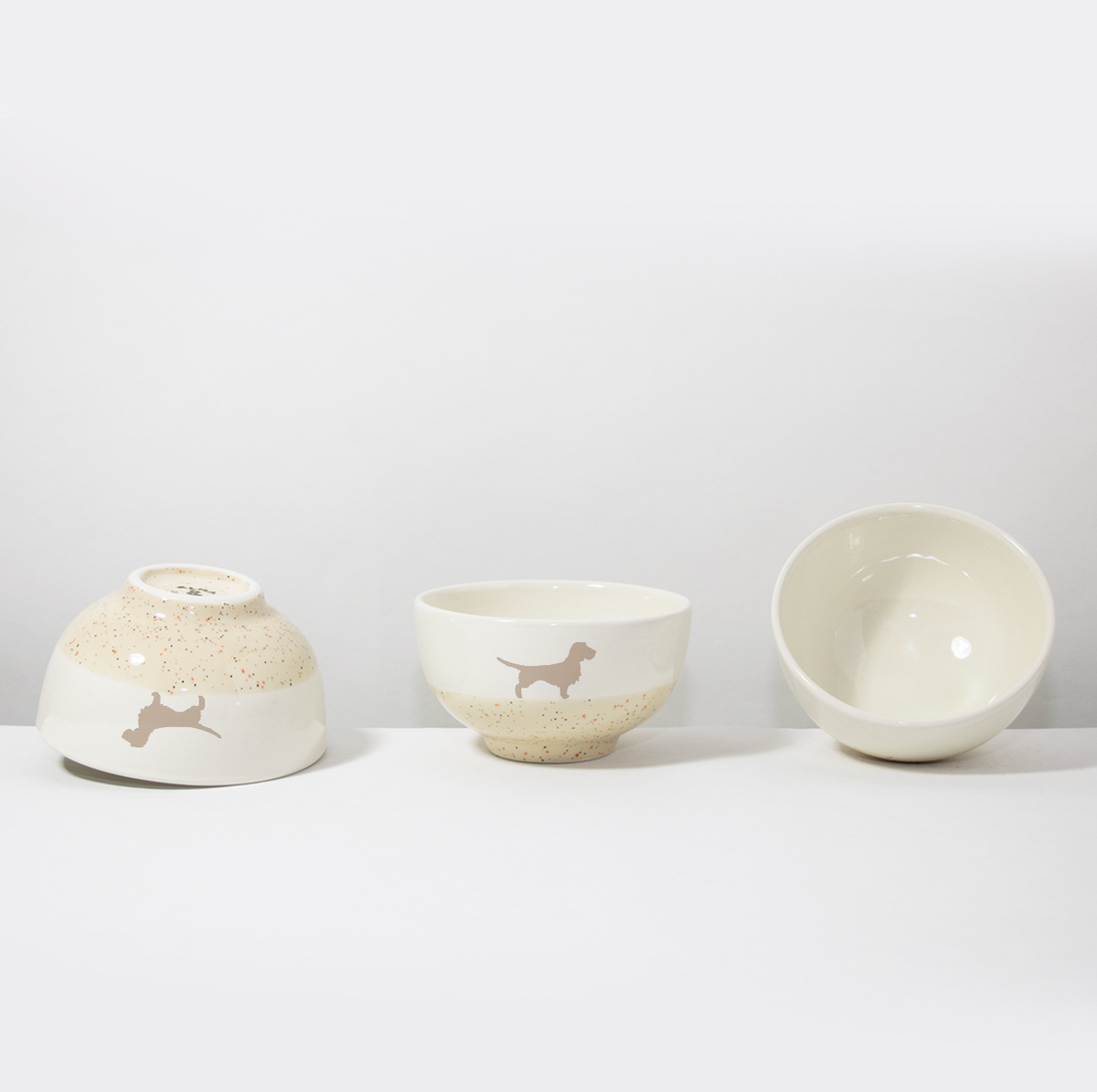 Schüssel 13 Rauhaardackel Sand