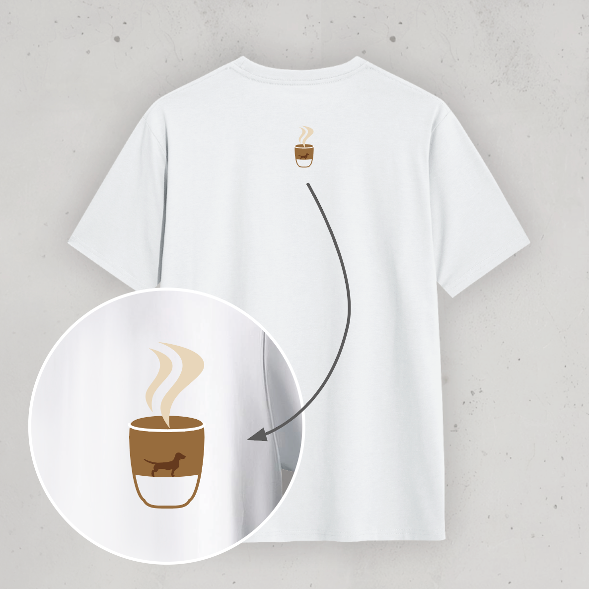 Organic T-Shirt: „I like my coffee as strong as my dogs attitude"