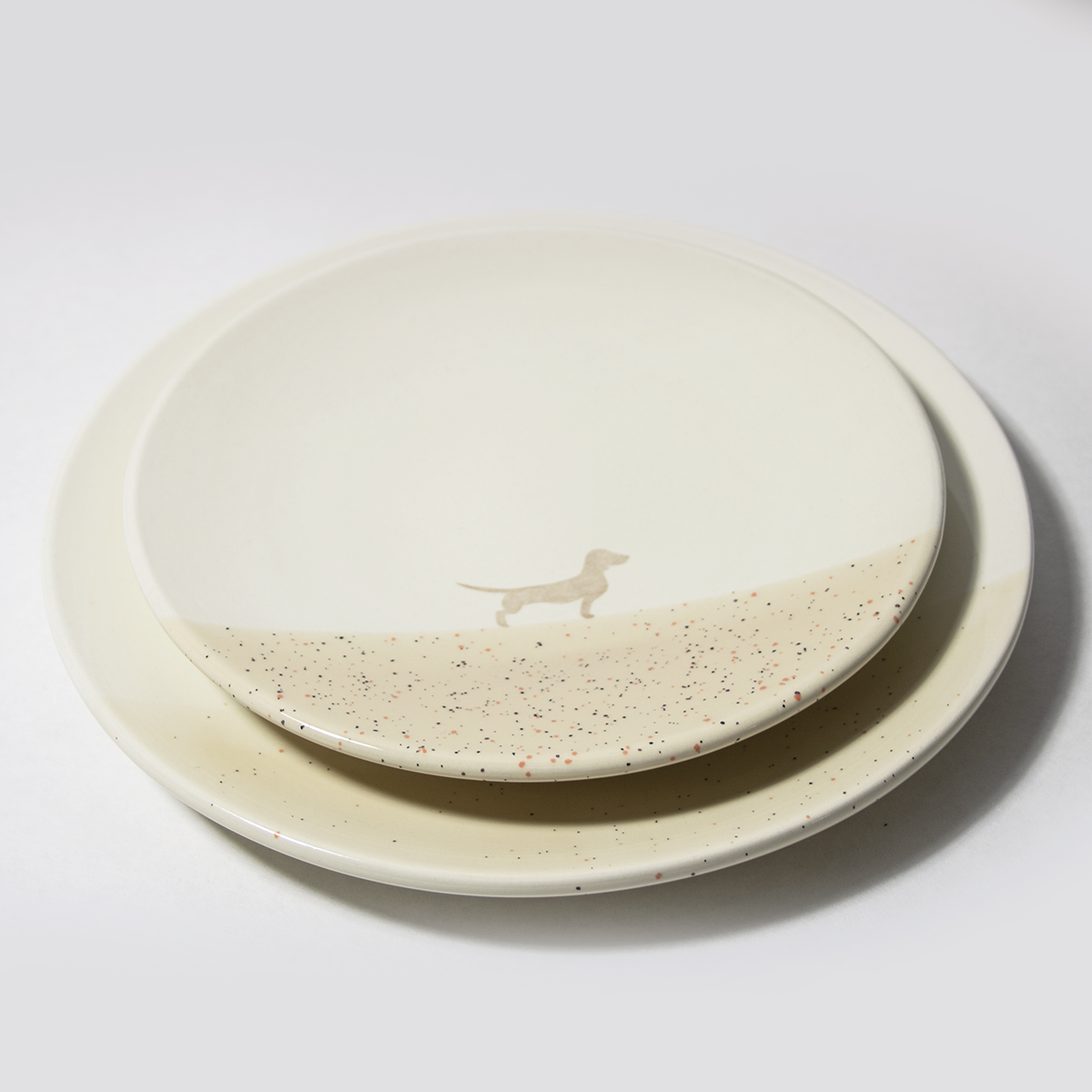 Großer Teller Lieblingshund Sand