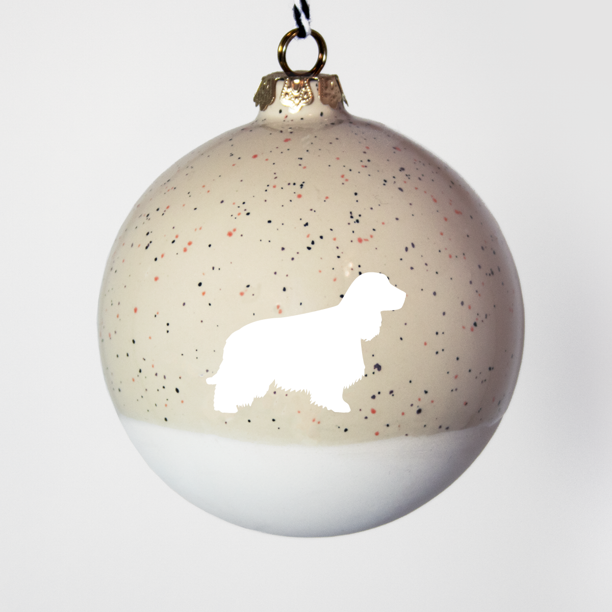 Christmas tree bauble dachshund sand large