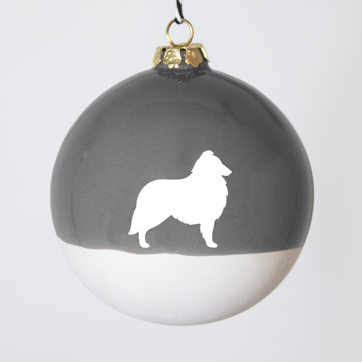 Christmas tree bauble dachshund sand large