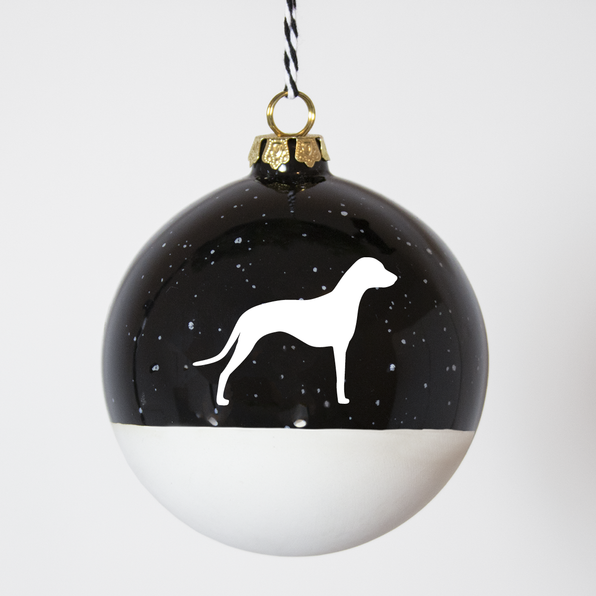 Christmas tree bauble dachshund sand large
