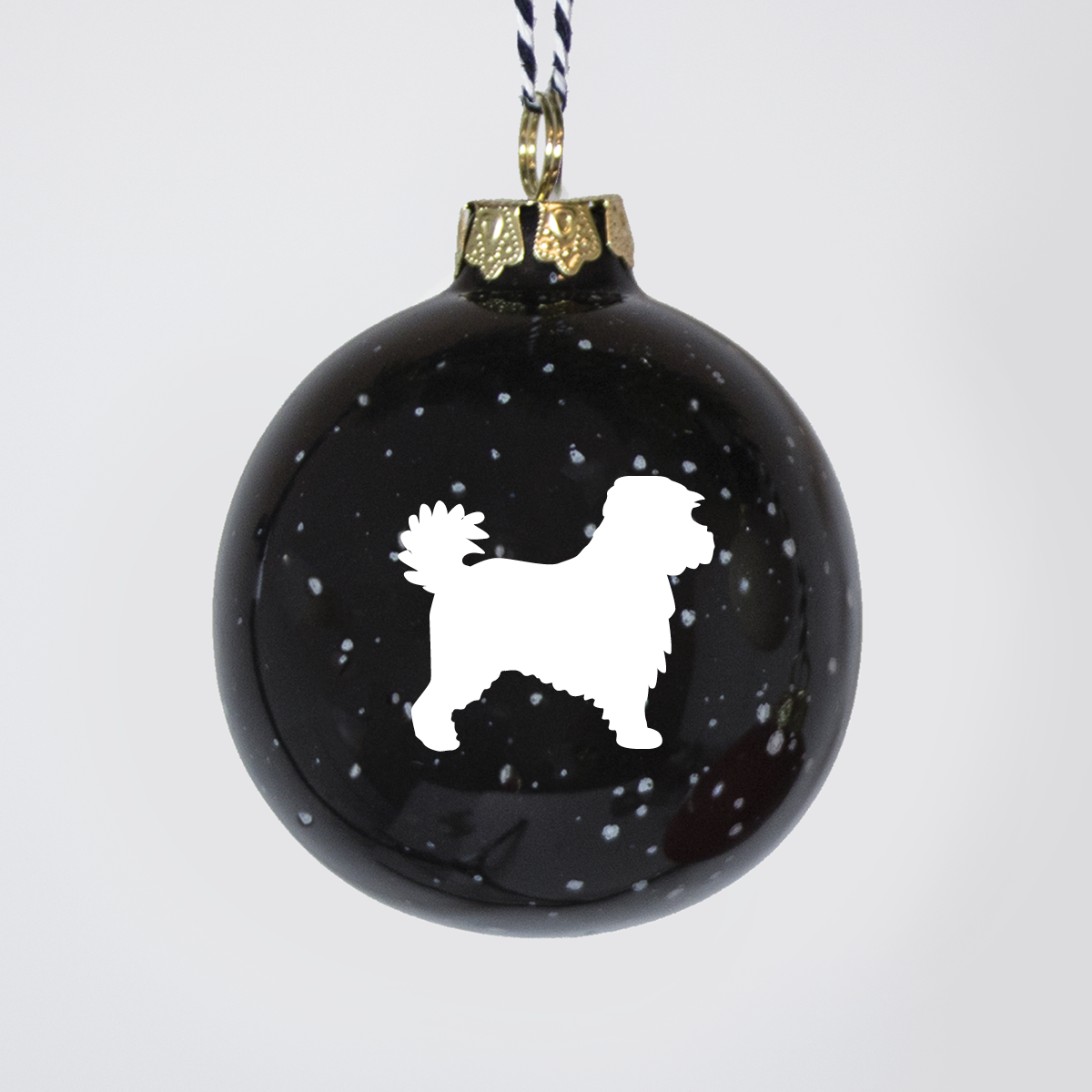 Christmas tree bauble dachshund sand large